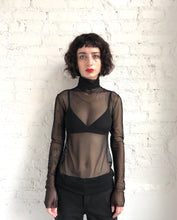 Load image into Gallery viewer, mesh top - turtle neck - long sleeves
