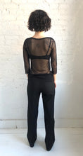 Load image into Gallery viewer, mesh top - scoop neck - three quarter sleeves