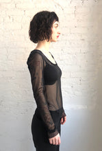 Load image into Gallery viewer, mesh top - scoop neck - long sleeves