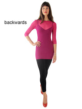 Load image into Gallery viewer, THE MESH TOP - SCOOP NECK - THREE QUARTER SLEEVE