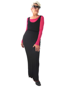 THE MESH CROP TOP - SCOOP NECK - LONG SLEEVE