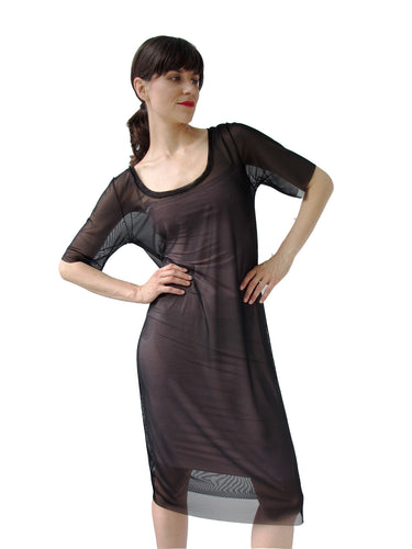 THE MESH T-SHIRT DRESS - SCOOP NECK