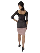 Load image into Gallery viewer, THE MESH TOP - SCOOP NECK - THREE QUARTER SLEEVE