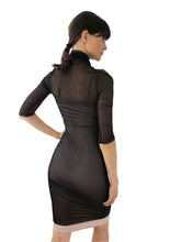 Load image into Gallery viewer, THE MESH DRESS - TURTLE NECK - THREE QUARTER SLEEVE
