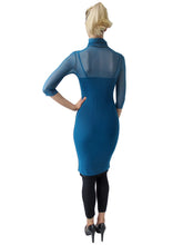 Load image into Gallery viewer, THE MESH DRESS - TURTLE NECK - THREE QUARTER SLEEVE