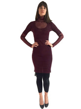 Load image into Gallery viewer, THE MESH DRESS - TURTLE NECK - THREE QUARTER SLEEVE